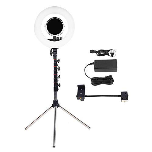 Anillo de luz LED de 18 pulgadas con soporte de trípode Selfie Ring Light USB Regulable LED Cámara luz iPhone Soporte para teléfono celular para fotografía Maquillaje Transmisión en vivo(01)