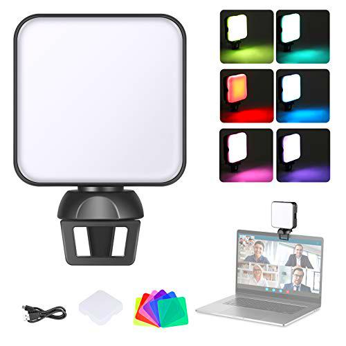 Neewer Kit de Iluminación para Videoconferencia con Abrazadera para Teléfono/Portátil/iPad