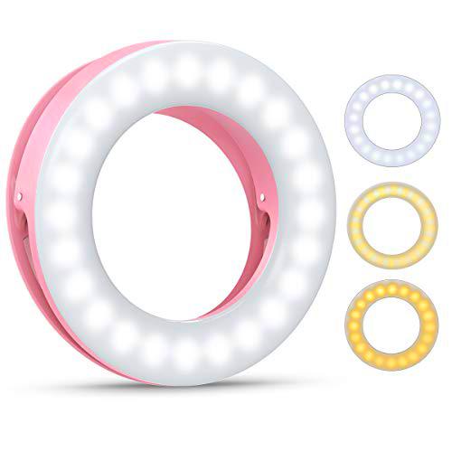 Criacr Selfie Ring Light para Teléfono Móvil, Anillo de Luz