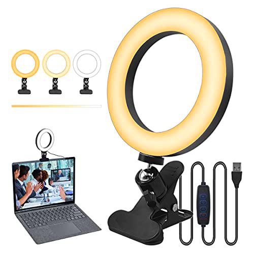 Luz para Videoconferencia - RIGHTWELL Aro de Luz 6” con Clamp