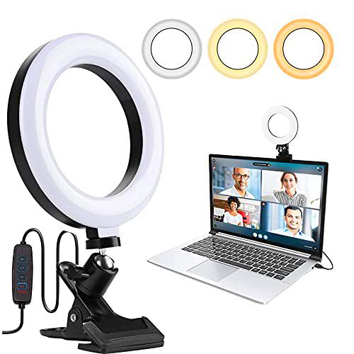 FGen Anillo Luz, 7,87 '' Selfie Ring Light, Anillo de Luz Videoconferencia