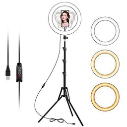 Aro de Luz con Trípode, 10&quot; Ring Light Trípode con Remoto Inalámbrico