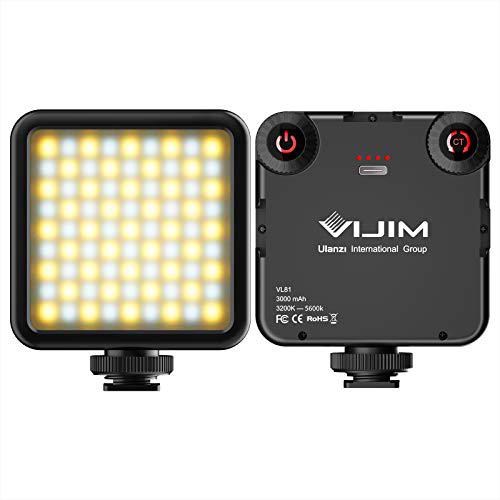 VIJIM VL81 Luz de vídeo LED Ultra Luminosa, 81 LED Regulables en la luz de la cámara