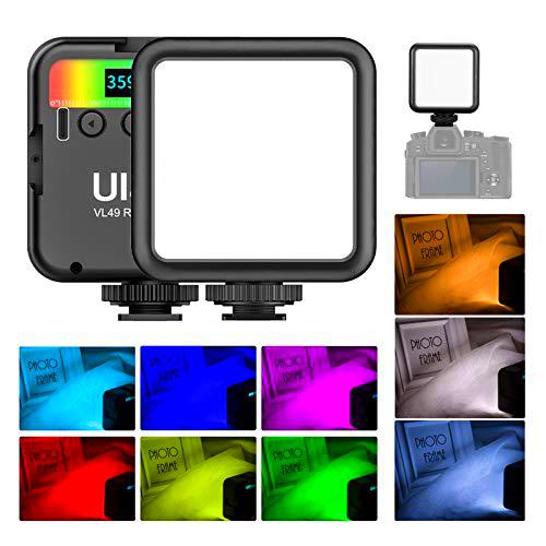 Ulanzi VL49 - Luz de video LED RGB, 2500K-9000K regulable CRI95 Mini luz de bolsillo