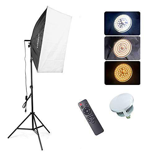 Softbox LED para Estudio Fotografía 95W 3000~6500K Iluminación Fotográfica