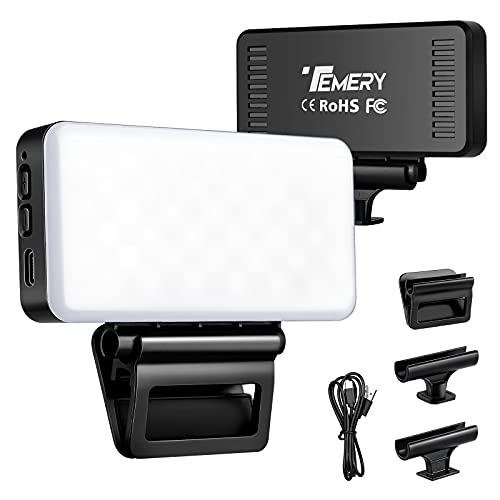 Temery Kit de Iluminacion Fotografia, 3000mAh Luz de Video Led