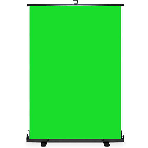 KHOMO GEAR Pantalla Verde Chroma Profesional Plegable con Base de Aluminio Transportable para Fondo de Fotografía y Videos