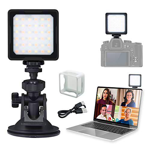 Flashoot CL-36 Kit de luz para videoconferencia, luz LED 2800K-5000K CRI 95+ con difusor Compatible con computadora MacBook Tablet para videoconferencia Llamada con Zoom Trabajo Remoto Vlog Yutube