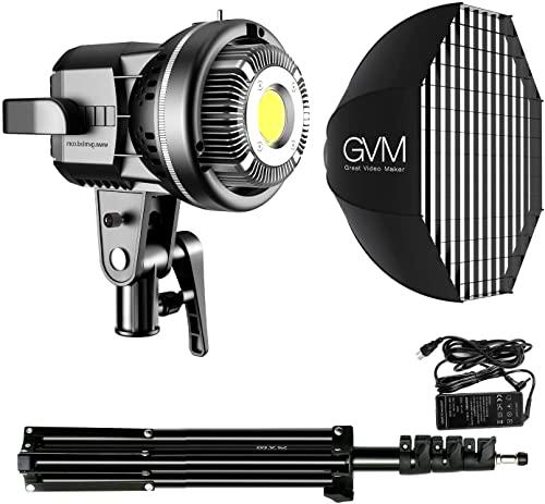 GVM 80W LED Video Light, Umbrella Light Kit CRI97+ 5600K con trípode