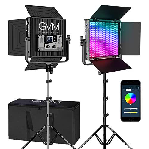 GVM RGB - Iluminación de Fotografía con Soporte, 50RS