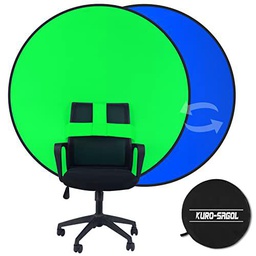 Kuro-sagol Croma Verde y Azul Diámetro 142cm Green Screen Silla Portátil Pantalla Verde para Silla