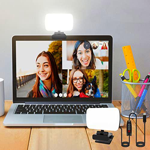 Kit de Iluminación de Videoconferencia - Aogled Luz de Video LED con 3 Modos de luz y 10 Niveles de Brillo para Grabación de Video | Trabajo Remoto | Videoconferencia de Computadora Portátil