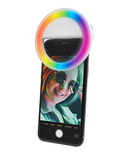 DigiPower Anillo de luz RGB para Selfie, 36 LED, 3 Niveles de Brillo