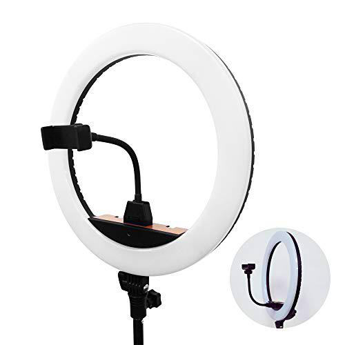 Yidoblo Yidoblo - Anillo de luz LED regulable con soporte de 2 m para teléfono y cámara