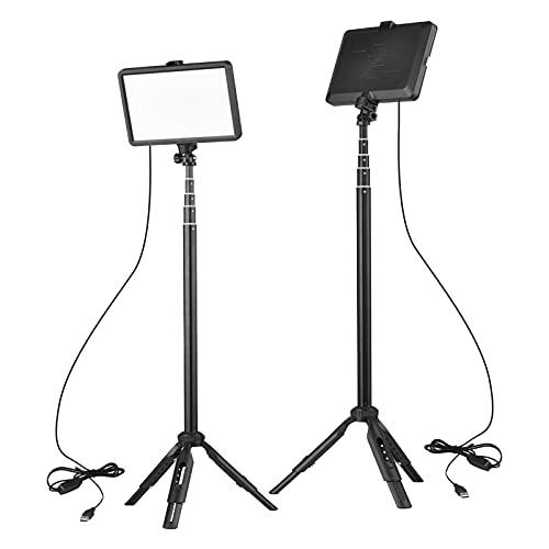 Andoer Pack de 2 luces LED de streaming con USB para vídeo de conferencia