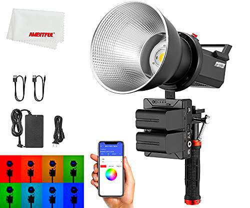 AMBITFUL FL80 RGB FL80RGB LED Video Light 80W 5600K Fotografía al aire libre Luz de día Iluminación Ajustar Brillo Bowens Soporte APP