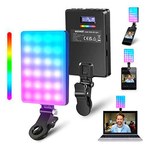 NEEWER RGB Luz Selfie con Clips para Teléfono/Ordenador Portátil