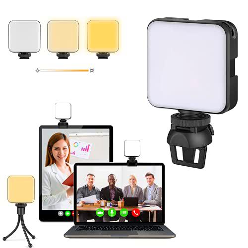 Selfie Ring Light con Soporte para Ventosa, Kit de iluminación para videoconferencias de 3000-6000 K Regulable en portátil