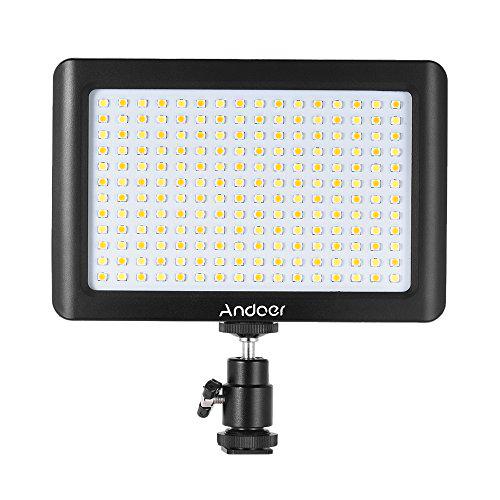 Andoer Mini Portable 3200K/6000K Granos de 192pcs LED Luz Lámpara Panel Estudio Fotografía para Canon Nikon DSLR Cámara