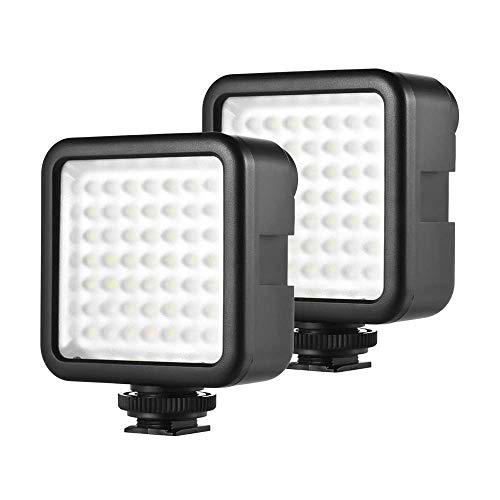 Andoer W49 LED Luz de Video Regulable, 6000K Mini Luz de Cámara