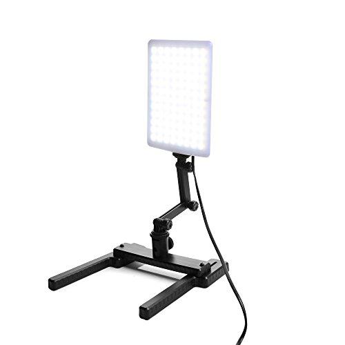 Hersmay 96 Luz de Video LED Lámpara de Video Studio Light 5600K con Brazo Ajustable y Kit de Soporte para cámaras Digitales Iluminación de transmisión en Vivo de Youtube