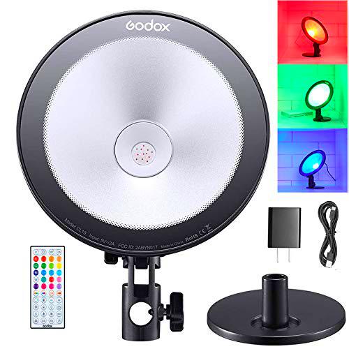 Godox CL10 LED LED Luz para Fotografía, 10W RGB LED Transmisión Internet Ambiente Luz