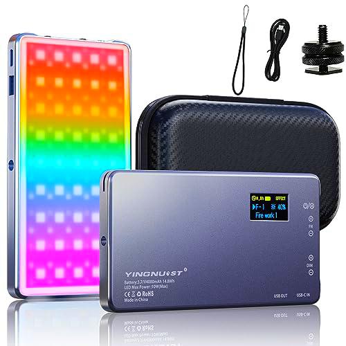 Profesional Led RGB Camara Luz: con Portatil 4000mAh Movil Bateria Accesorios Mini Fotografía Panel Video Light para Canon Nikon Sony Iluminacion Fotos Lampara