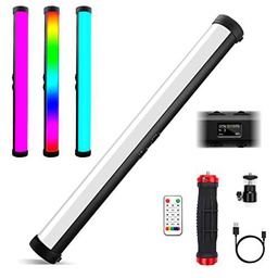 Varita de luz de vídeo LED RGB Obeamiu 260012000 K para fotografía portátil batería recargable de 4000 mAh efectos de 15 luces para videoconferencias de grabación de YouTube Studio transmisión en vivo