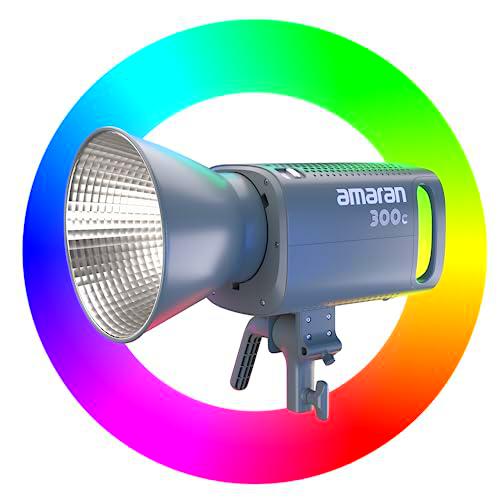 Amaran 300c - Foco LED de 300W con Montura Bowens, RGBWW y Salida de Luz Incluye Hiperreflector