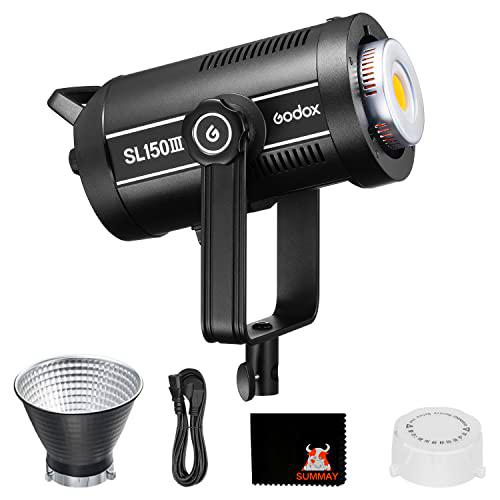 Godox SL150III LED Video Light, 73600lux@1m5600K CRI96 TLCI97 Montaje Bowens 0%-100% Ajuste Brillo