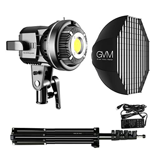 GVM Luz de Video LED con Softbox, 80W luz de Estudio fotográfico LED con trípode