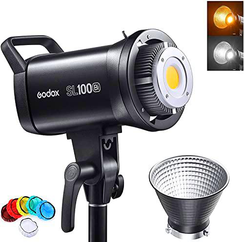 Godox SL100Bi - Lámpara LED para vídeo (100 W, 2800 K-6500 K