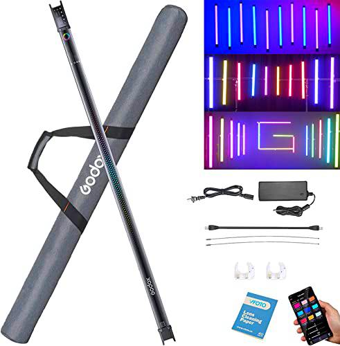 Godox TL120 RGB Tubo Luce LED Stick Luminoso CRI 96 TLCI 98 2700K-6500K 39 Effetti FX Sistema di Controllo Ultra Intelligente App Telecomando per Video e Fotografia