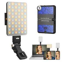 Ci-Fotto Clip-on Luz de Foto, Luz Selfie Recargable para Teléfono iPhone Android Huawei iPad Cámara