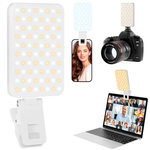 RealPlus Luz Selfie con Clip y 80 LED, Luz de Vídeo