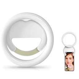 Aro de Luz LED para Móvil, Recargable con Clip Anillo de Luz LED para Selfies