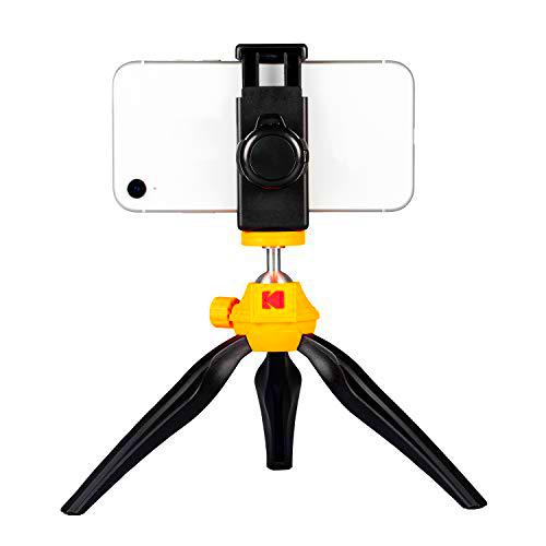 KODAK Smartphone Tripod - Vlogging Trípode/mango para smartphones y cámaras populares con sistema de montaje con tornillo ¼ (Perfecto para Vlogs/Vlogging