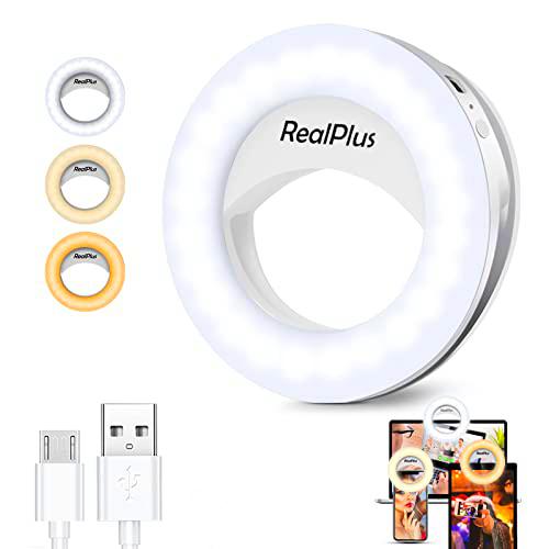 RealPlus Aro de Luz LED,Selfie Luz Anillo,Selfie Ring Light para Teléfono