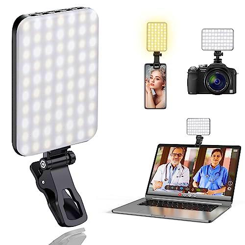 ALTSON 60 LED Portátil Selfie Light Regulable 2500K-6500K Luz de Video Light con Clip &amp; Cámara Trípode Adaptador