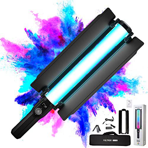 VILTROX H18 RGB Foto Stick Light Tubo de Luz Palo LED Barra para Fotografía Video with Stand,2800-6800K Dimmable,CRI,TLCI&gt;95,19-Mode para Youtube,TikTok,Game Streaming,Party Bar