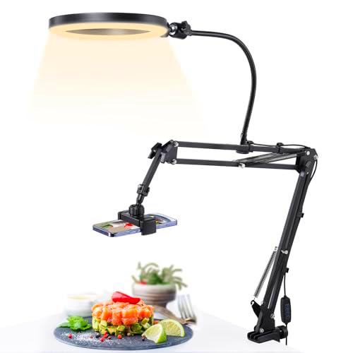 Aro de Luz con Soporte Mesa, ULANZI 10&quot; Anillo de Luz con Brazo Movil