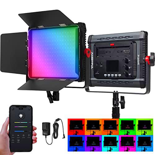 AMBITFUL P35R RGB Video Lighting,RGB LED Video Light with App Control,Photography Lighting Kit CRI/TLCI 97+ for Tiktok Youtube