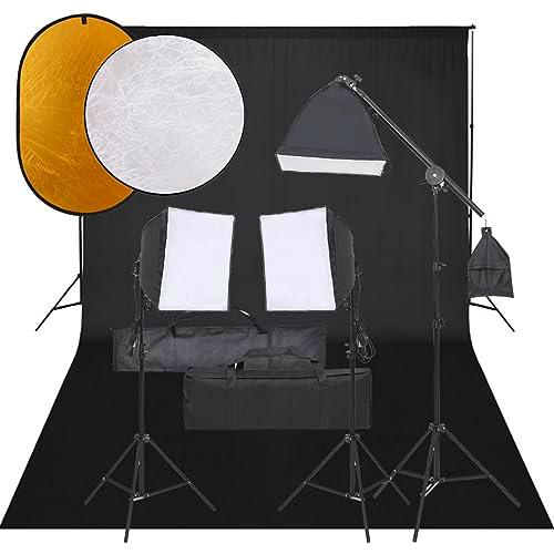 Kit de Estudio fotográfico con Set de Luces, Fondo y Reflector