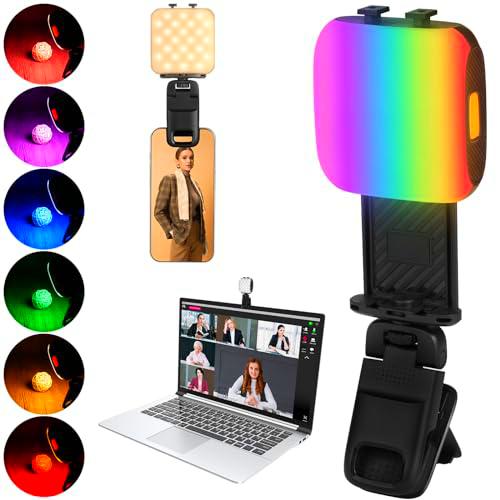 AXFEE Luz de vídeo LED, LED Luz Selfie, Regulable 2500k-6000k Luz de Relleno