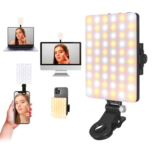 EMART Luz Selfie con Clip, Luz de Vídeo 60 LED con Batería de 2000mAh