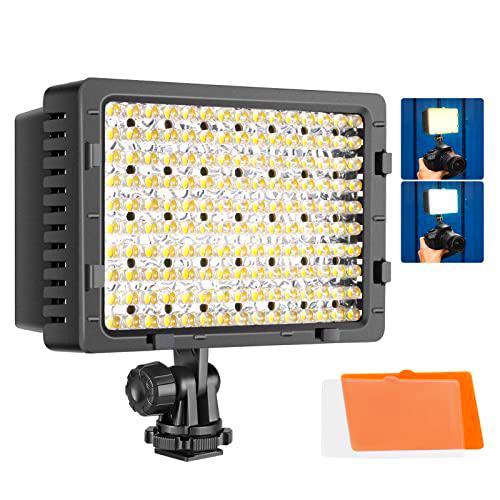 NEEWER 160 LED CN-160 Panel de Luz Regulable Ultra Alta Potencia para Cámara de Vídeo y Digital SLR Compatible con Canon Nikon Pentax Sony Samsung Olympus Etc.