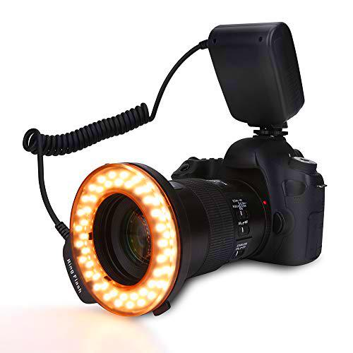 Tosuny Flash de Anillo LED portátil para cámara con 7 Modos de Brillo