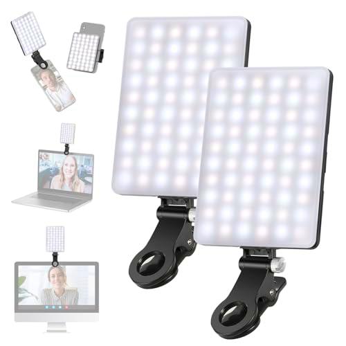 NEEWER 2Pcs Luces Selfie con Clip para Móvil Delantero y Trasero