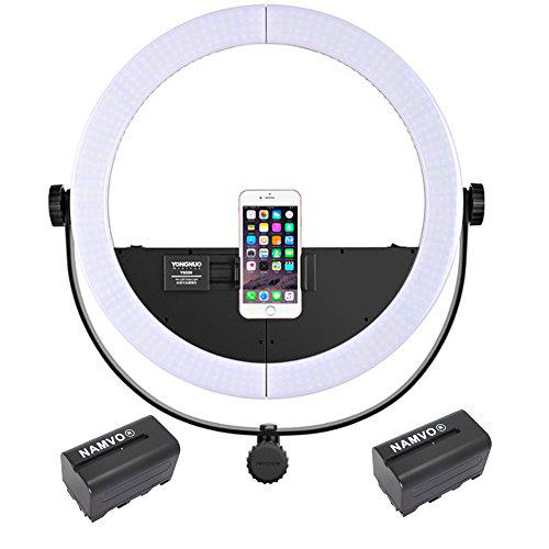 YONGNUO YN508 luz de Video LED Dos en uno Fotografía Embellezca LED Anillo de luz 5500K para Smartphone Cámara DSLR + 2PCS NAMVO NP-F770 Batería y Cargador de batería