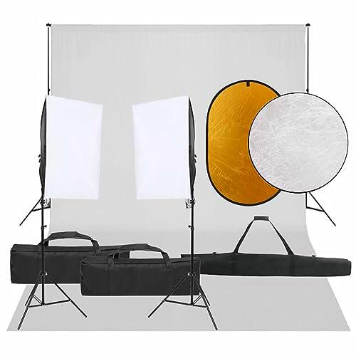 Kit de Estudio fotográfico con Set de Luces, Fondo y Reflector